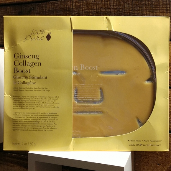 100% Pure Ginsing Collagen Boost face masks - Picture 2 of 4
